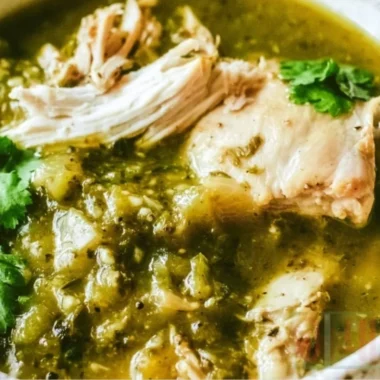 Anti-inflammatory chicken green chile dish with vibrant ingredients served in a bowl