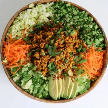 Cozy Egg Roll in a Bowl Salad featuring fresh ingredients and vibrant colors