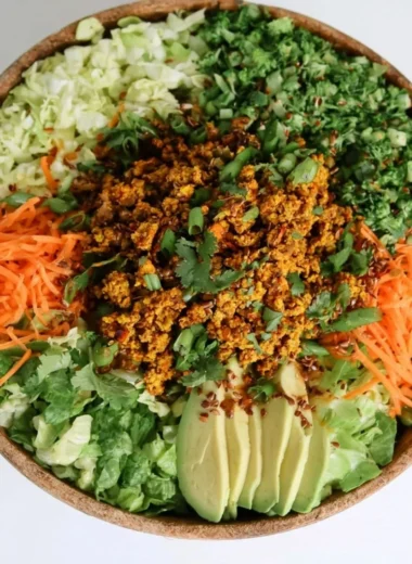 Cozy Egg Roll in a Bowl Salad featuring fresh ingredients and vibrant colors