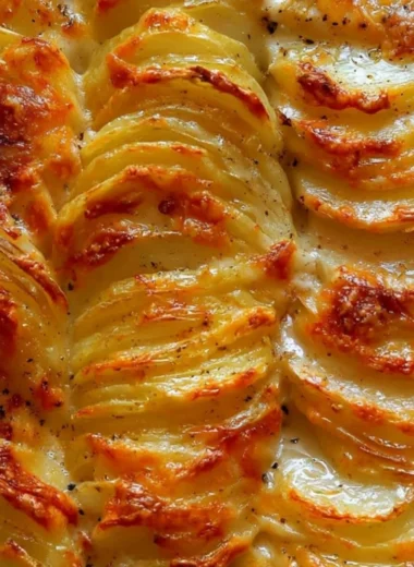 Delicious Cozy Potatoes Au Gratin with creamy cheese and golden crust