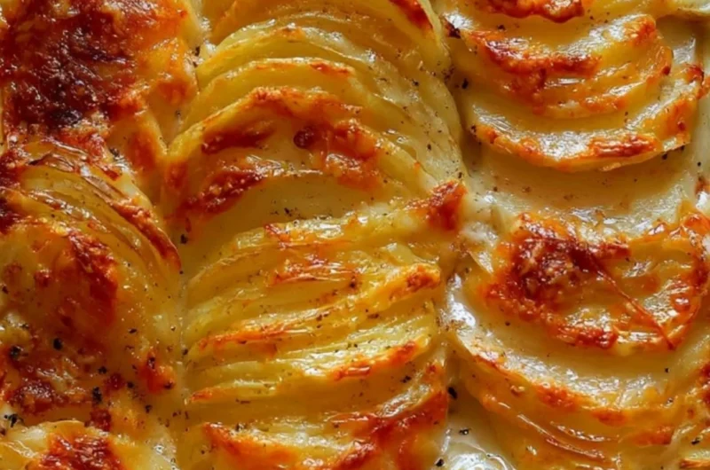 Delicious Cozy Potatoes Au Gratin with creamy cheese and golden crust