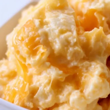Delicious easy cheesy potato casserole baked to golden perfection