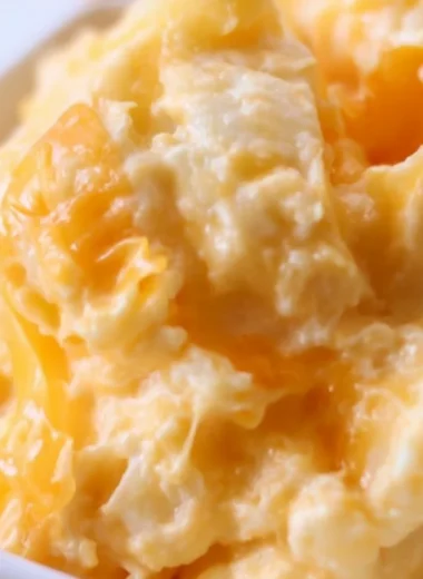 Delicious easy cheesy potato casserole baked to golden perfection