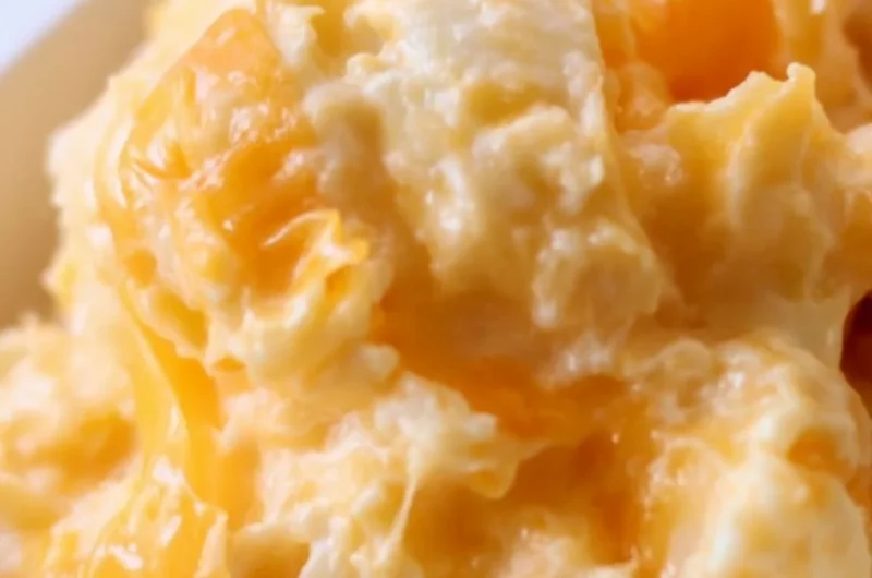 Delicious easy cheesy potato casserole baked to golden perfection
