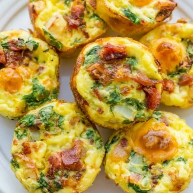 Delicious easy egg muffins baked in a muffin tin for a healthy breakfast option