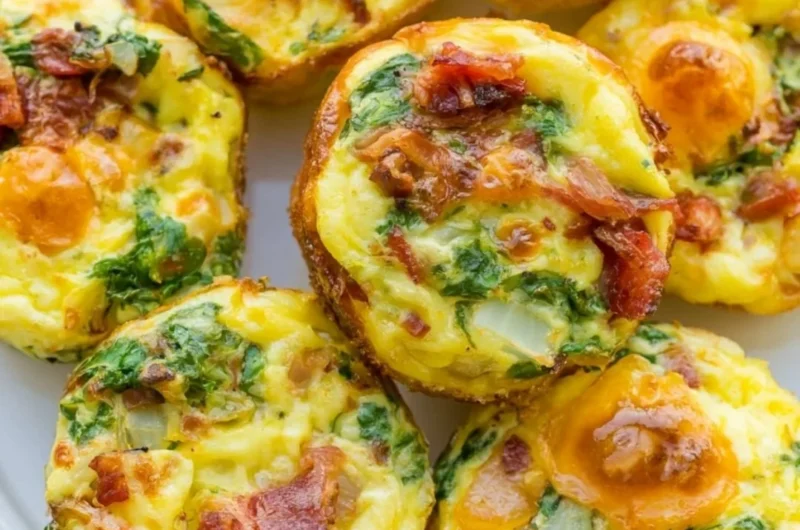 Delicious easy egg muffins baked in a muffin tin for a healthy breakfast option