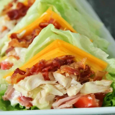 Delicious Keto Chicken Club Sandwich served on a low carb bread